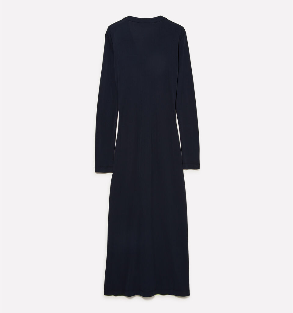 Dark blue dress with slit - women's long dresses - Dark Blue | Sisley image number 6
